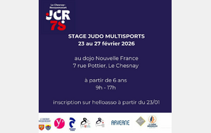 Stage Judo Multisports Février 2026 - ouvert hors JCR78 avec licence