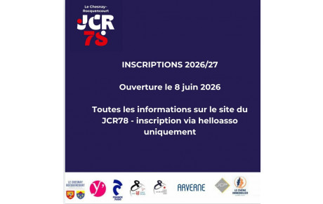 Inscriptions saison 2026/2027